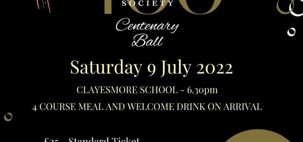 The Old Clayesmorian Society Centenary Ball